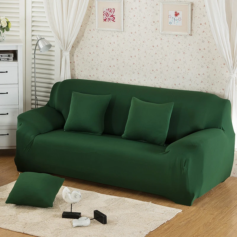 Твердые Цвет универсальный чехол для дивана для Гостиная мягкие стрейч все включено мебель Protetor диван Чехол 1/2/3/4-seater