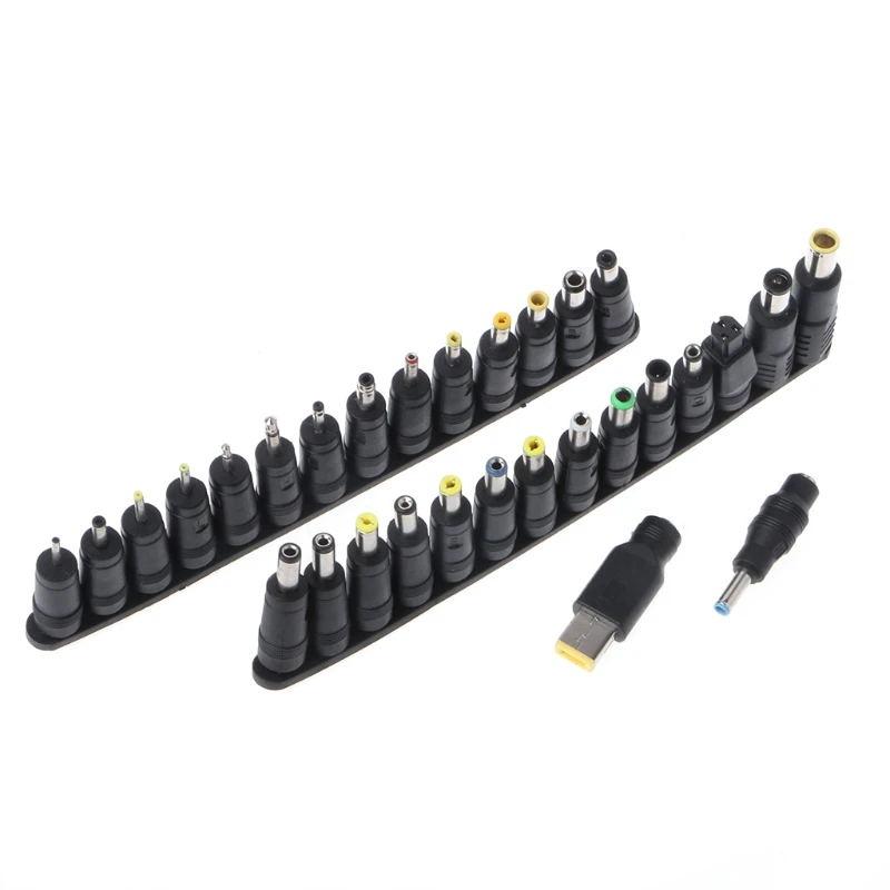 

30 Pcs Universal DC-AC Power Supply Male Plug Adapter Converter Laptop Notebook #Aug.26