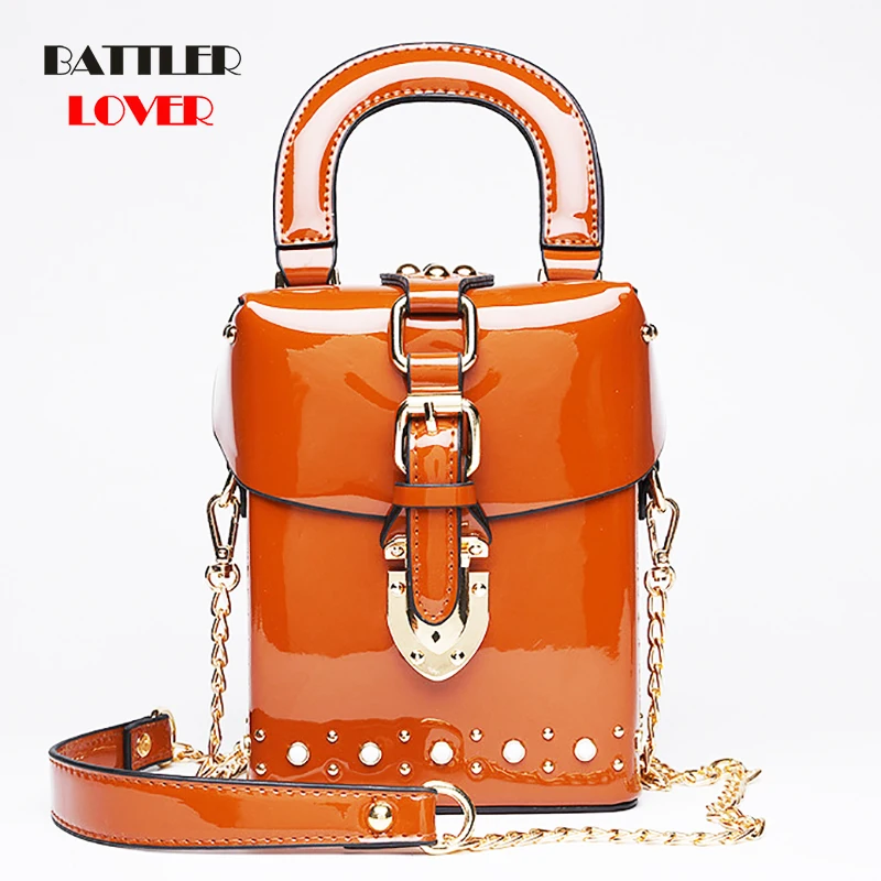 

New Women's Mobile Phone Bag Cartoon Female Messenger Shoulder Bags Crossbody Cute Fashion Patent Leather Bags Mini Flap Handbag