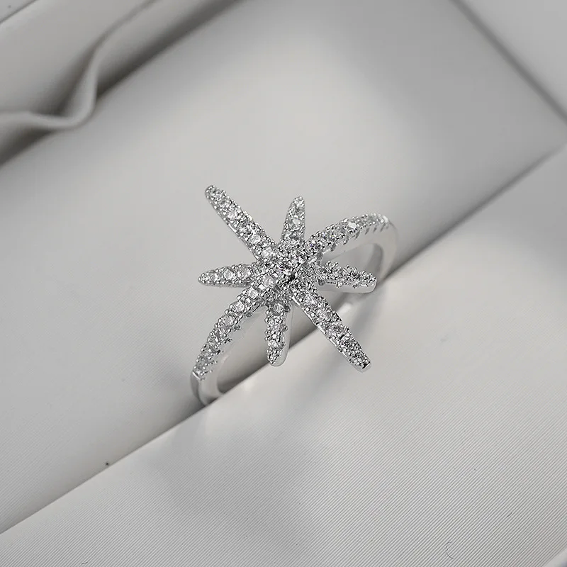 Новинка, роскошное кольцо, кольцо с кристаллами от Swarovski, кольцо для женщин, мода 925, ювелирное изделие, кольца, опт, 925 пробы, серебро