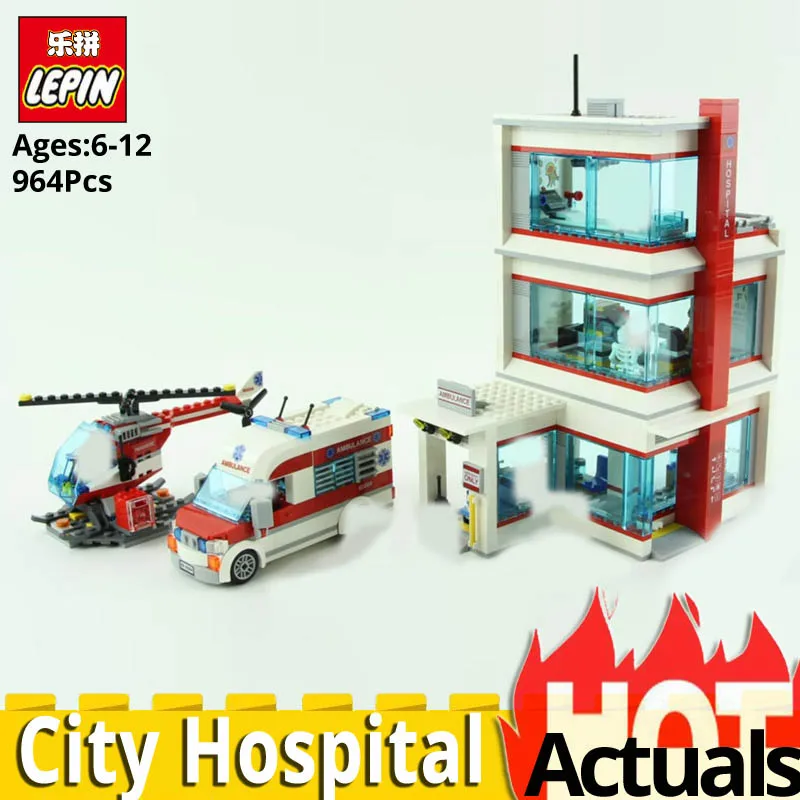 

Lepin 02113 legoinglys city 60204 Hospital Model Set Toys for Children Building Blocks Bricks Kits Funny Boy Gift Kids Christmas