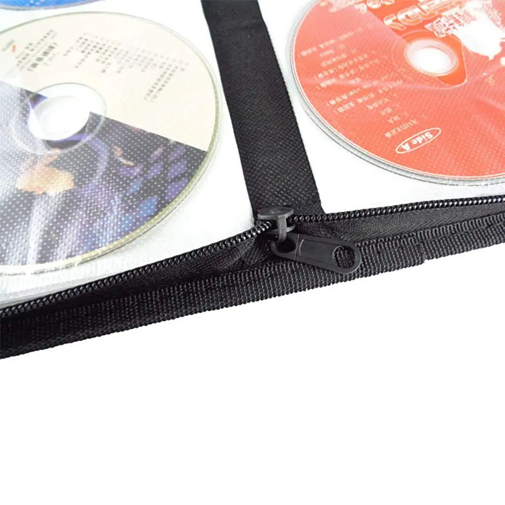 80 дисковый Портативный кожаный чехол для хранения на молнии CD DVD жесткого диска