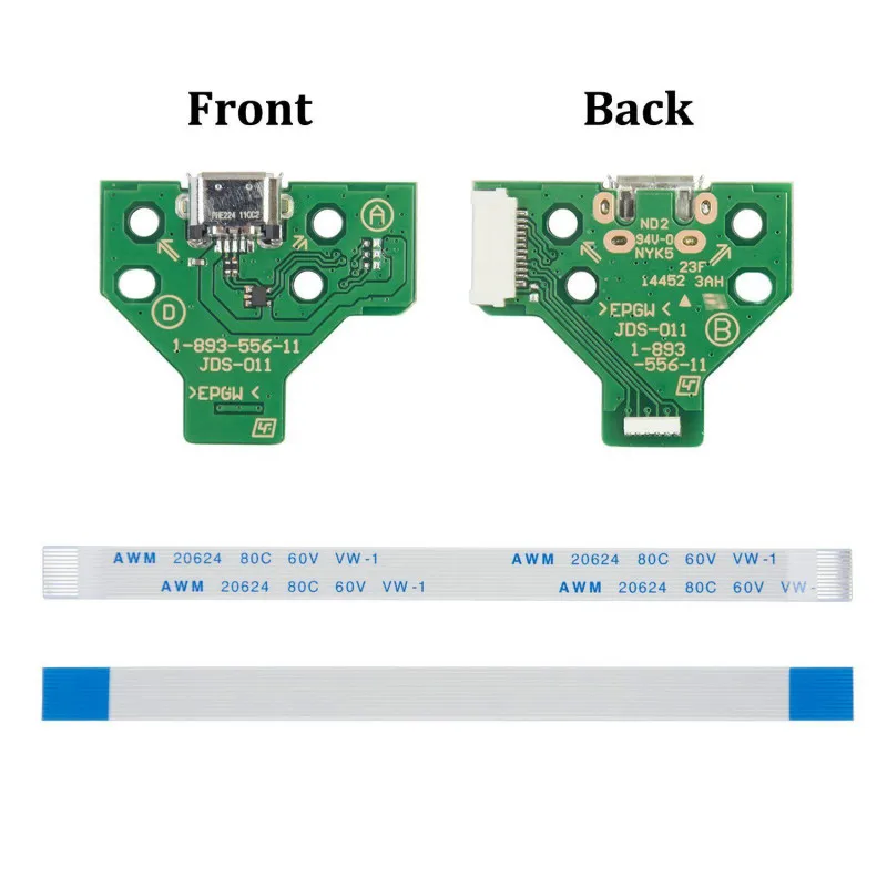 Зарядка через usb Порты и разъёмы Разъем доска JDS-011 для SONY PS4 контроллер + 12 pin кабель D
