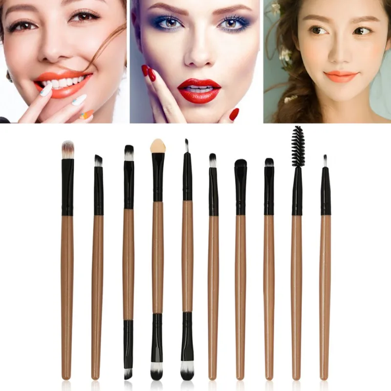 Professional Makeup Brushes 10PCS Eyeshadow Brush Eyebrow Make Up Brushes Set Hair Synthetic Bristles Beauty Cosmetics Kits Professional Makeup Brushes 10PCS Eyeshadow Brush Eyebrow Make Up Brushes Set Hair Synthetic Bristles Beauty Cosmetics Kits