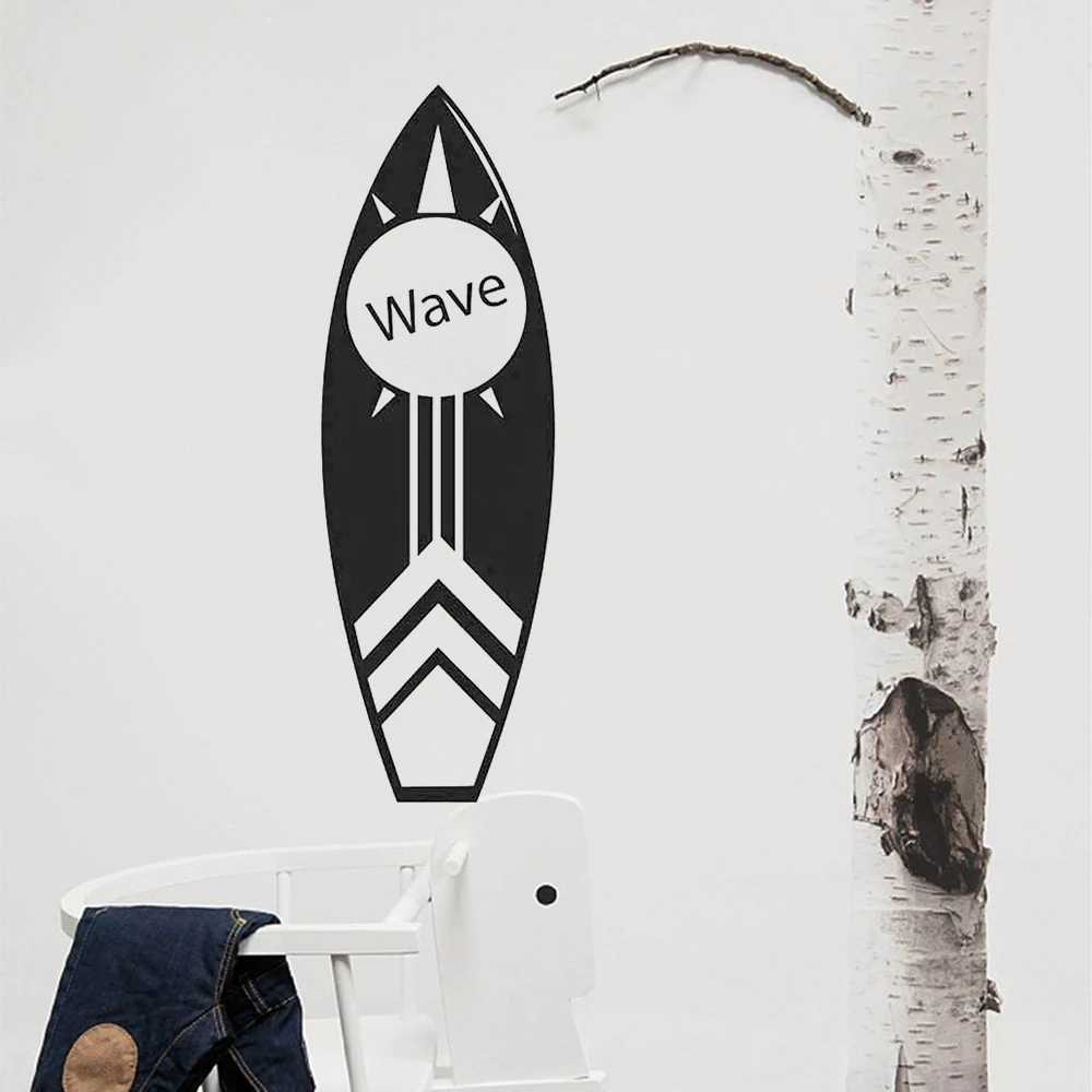 Surfboard Wall Art Decal Coastal Beach Decor Surfing Surfboard Wall