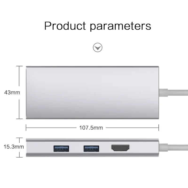 Mosible Thunderbolt 3 адаптер Тип usb C концентратор HDMI 4 K Rj45 1000 Мбит/с Поддержка Dex для samsung S8/S9/Note8/Note9 для Macbook Pro