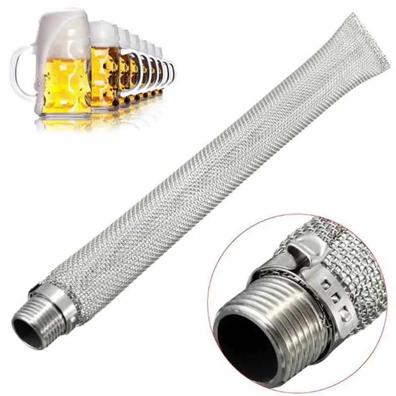 1pc 1/2" Male NPT Beer Mash Filter 12inchFilter Screen Mesh Bar Tools
