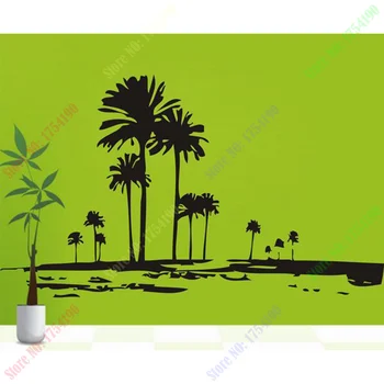 

Tall Palms Tree Wall Decal Retro Wall Deor of Trees Unique Wall Sticker