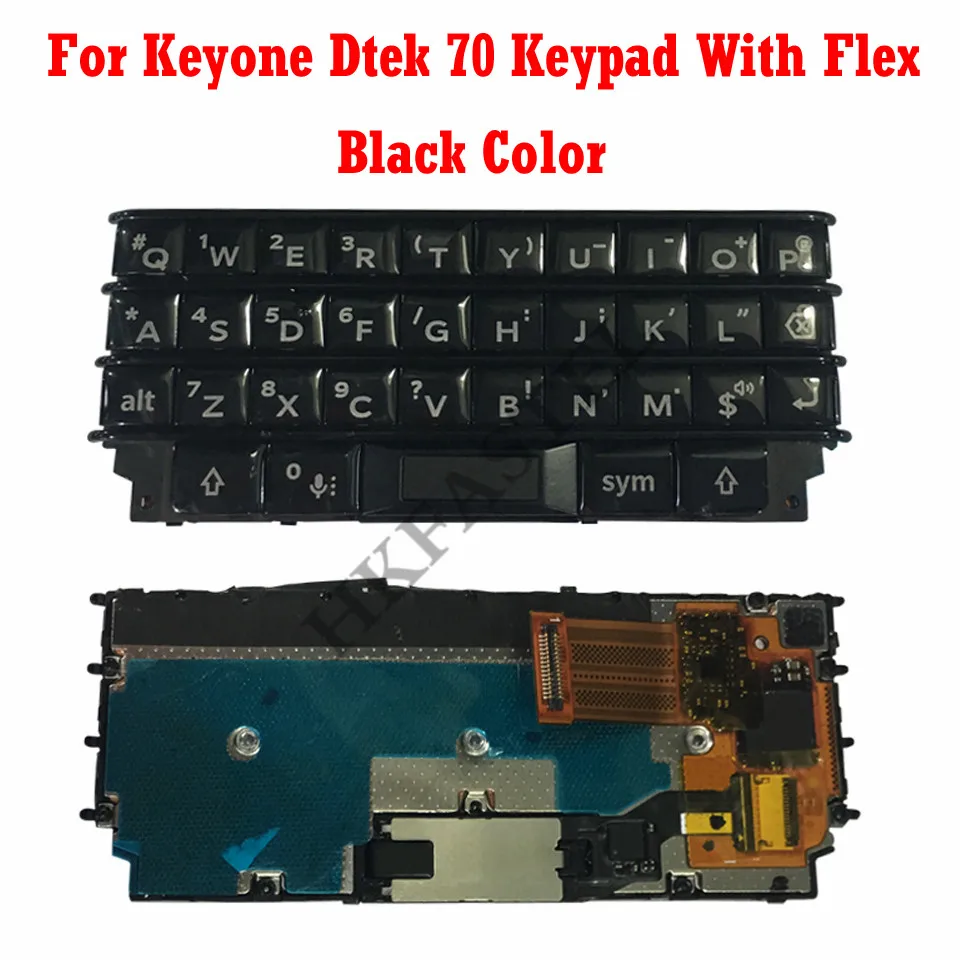 HKFASTEL keyboard For BlackBerry keyone Dtek70 Original Mobile Phone Button Flex Cable Keypad For keyone replace Housing Cover - Цвет: Flex Black keypad