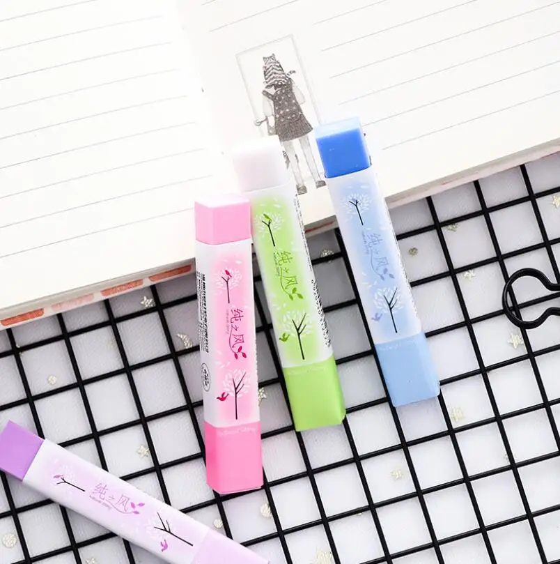 Cheap 500pcs/lot Creative Stationery Supplies Kawaii Cartoon Pencil Erasers for Office School Kids Prize Writing Drawing Student Gift 4