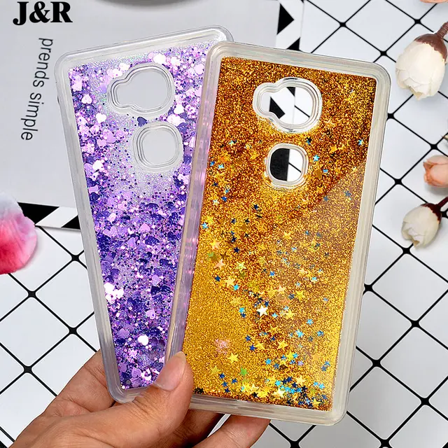 Best Price For Huawei Honor 5X Case Silicon Glitter Dynamic Liquid Quicksand Phone Cases For HHuawei Honor 5X 5 X X5 GR5 Soft TPU Bag Cover