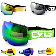 Бренд профессиональные лыжные очки с двойными линзами слоистые линзы анти-туман UV400 большой лыжные очки Лыжный спорт Сноуборд Для мужчин Для женщин снежные очки