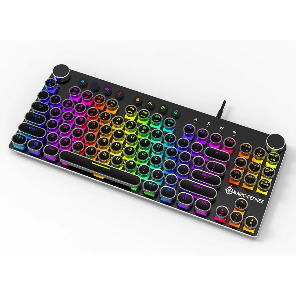 

VOBERRY Ergonomic Design Of Mechanical Keyboard With MK-11 Wireless Bluetooth+Wired RGB Double-mode Square Keyboard Cover