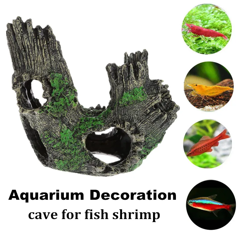 Resin Tree Trunk Driftwood Aquarium Decoration Artificial Hollow Wood
