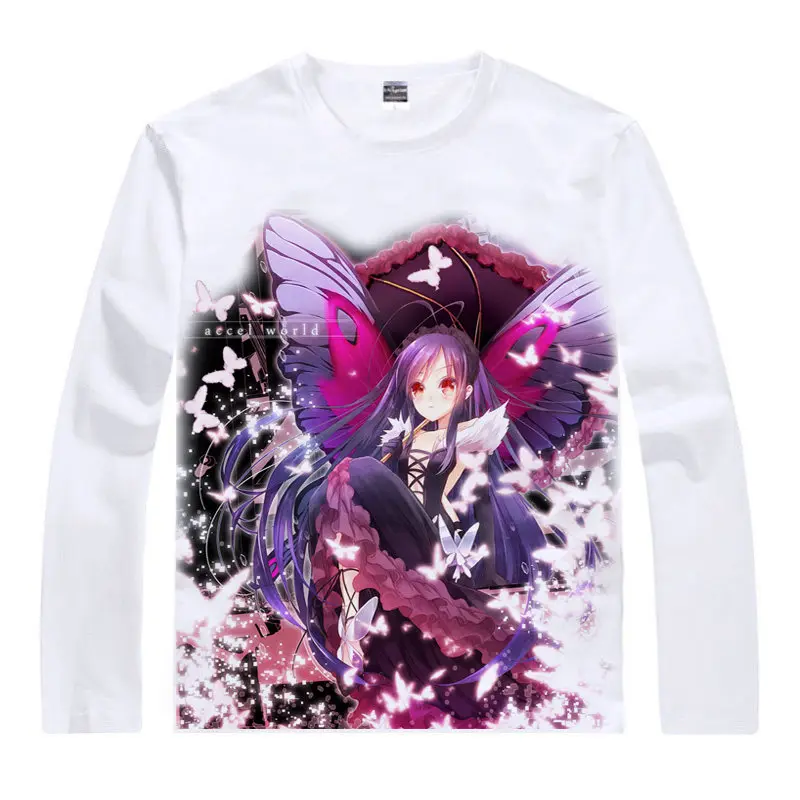 أكسل العالم t-shirt kuroyukihime قمصان قميص بارد تي شيرت أنيمي الملابس لطيف جميل kawaii اليابانية الصيف coolprint