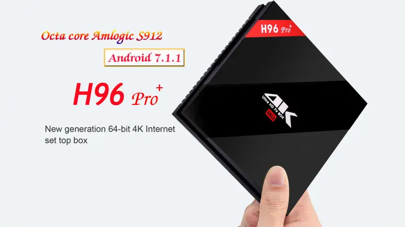 H96 Pro plus Android 7,1 ТВ приставка 2G/3G ram 3 2G rom Amlogic S912 Восьмиядерный ТВ приставка BT4.1 2,4G+ 5G двойной Wifi смарт медиаплеер