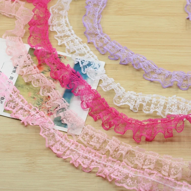 

High quality 1 meter Pleated Chiffon organza ribbon DIY Handmade Wedding Birthday Party Decoration Arts Carft Packing Material