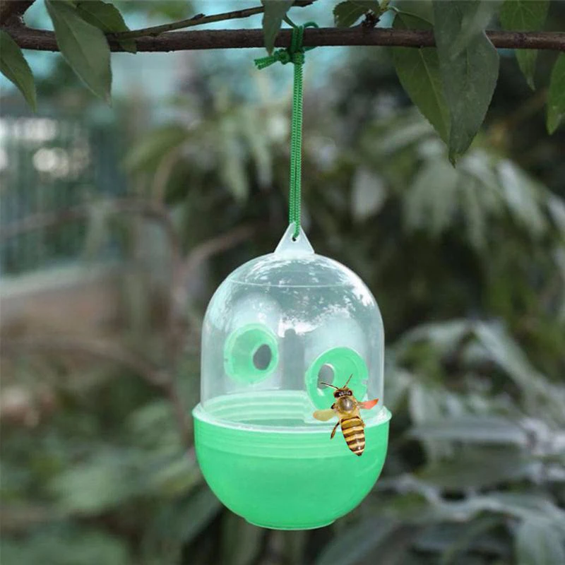 

NEW 1 PC Green Color Bee Trapper Pest Repeller Killer Hanging On Tree Garden Tools Insects Flies Hornet Trap Catcher Drop Ship