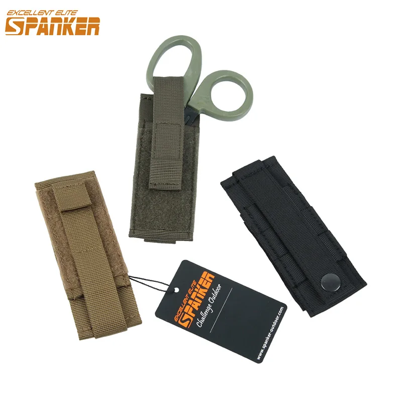 

EXCELLENT ELITE SPANKER Outdoor Hunting Scissors Molle Holster Tool Accessory Tactical Scissors Tool Solid Color Holsters