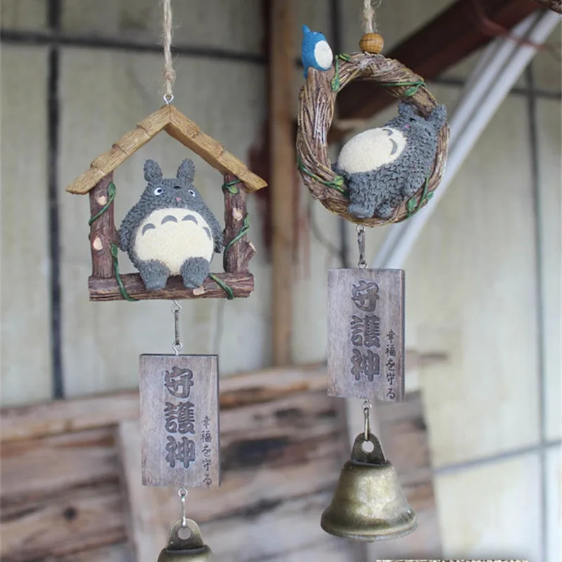 2 шт. Totoro ветряные колокольчики подвесные украшения открытый сад WindbellsJapan ветряные колокольчики Мой сосед Тоторо ветряные колокольчики Aeolian колокольчики