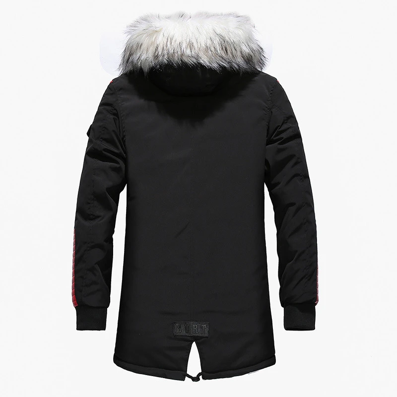 Beste FGKKS Mannen Parka Katoen Dikke Jas 2019 Winter Nieuwe Warm Fashion Fleece Jassen Bontkraag heren Parka