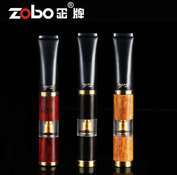 Goedkoop Luxe Sandelhout Met Messing Sigarettenhouder Filter Draagbare Mondstuk Pijp Roken Kruid Schoon Verminderen Vader Gift