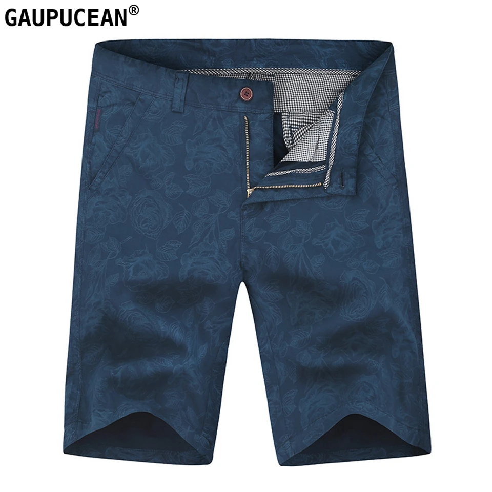 Модные хлопковые с цветочным принтом антистатические летние мужские короткие штаны уличная молния мужской Для мужчин s Винтаж повседневные мужские шорты