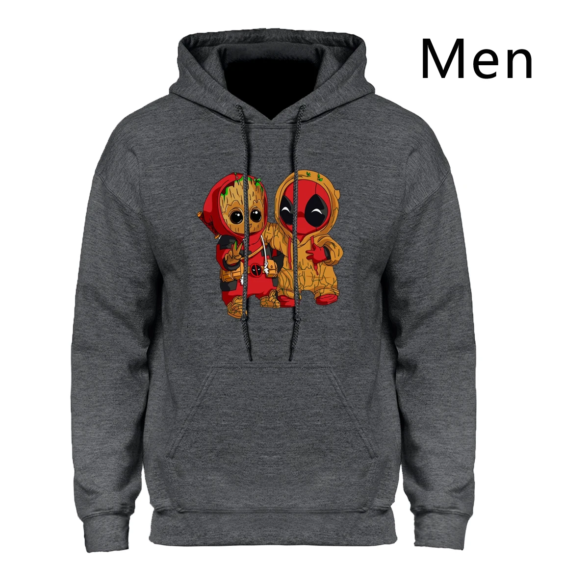 

Groot Deadpool Hoodies Sweatshirt Men Super Hero Winter Autumn Hooded Streetwear Hoody