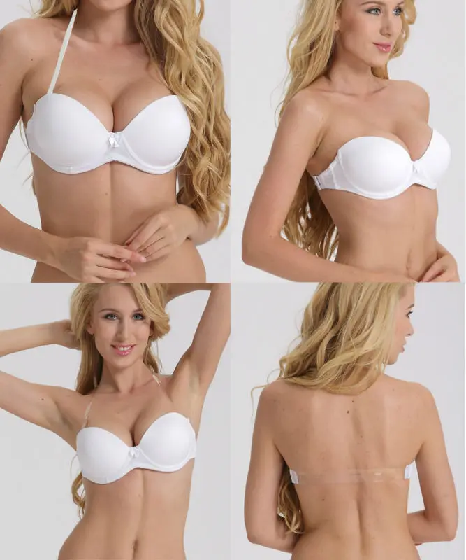 מוצר Fashion Sexy Women Multiway Padded Bra Invisible Tranparents