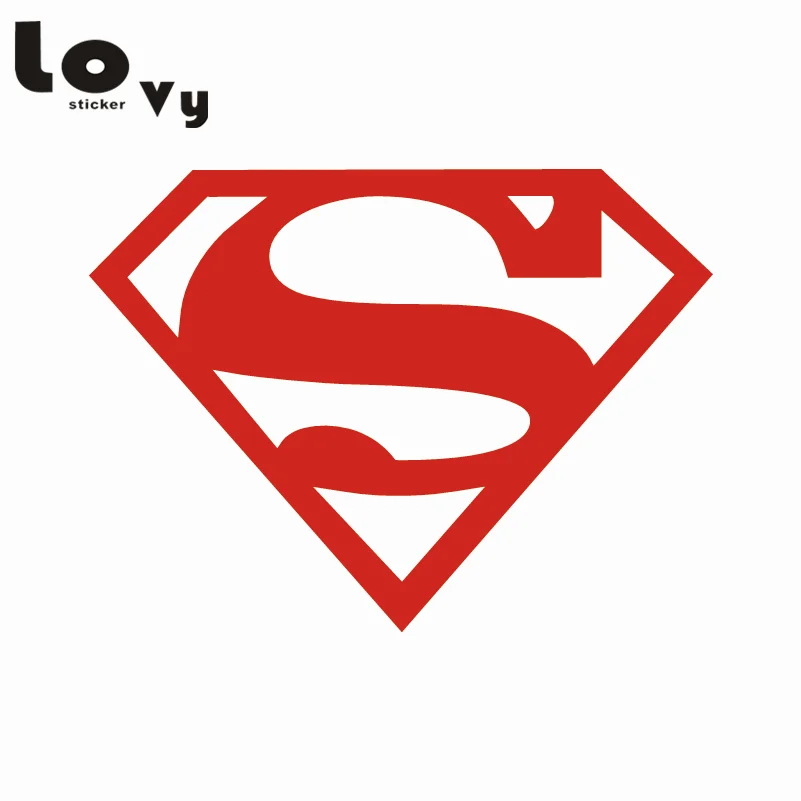 Superman Logo Sticker Red 