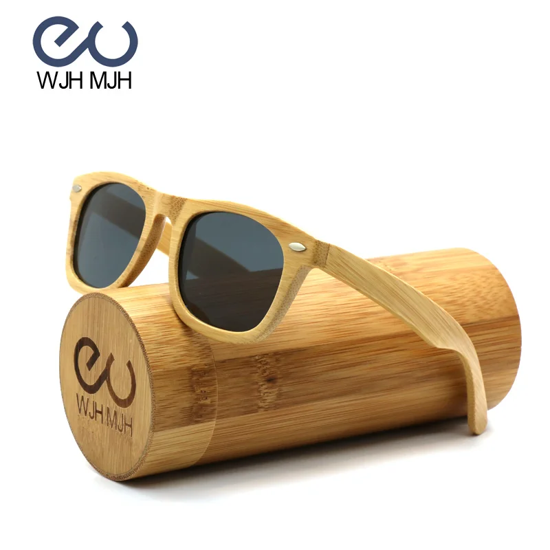 Бамбуковые деревянные солнцезащитные очки ручной работы Ретро поляризованный Ультрафиолетовый 400 модные очки вождения рыбалки несколько цветов Опции очки Zonnebril Dames - Цвет линз: B8