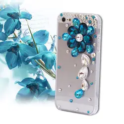 Роскошные Bling алмазный камень цветок Кристалл Жесткий Чехол для iPhone 6 6 S 6 S плюс 5 5S SE 5C чехол для телефона