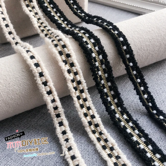 Wooden DIY Community South Korea Must Side Bristles Black and White Square Weaving Small Scent Ribbon. | Дом и сад
