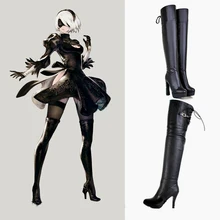 Nier 2 automatas automata 2b 9 s; ботинки для костюмированной вечеринки; женские костюмы на Хэллоуин; nier: automata jorha NO.2 type b; обувь