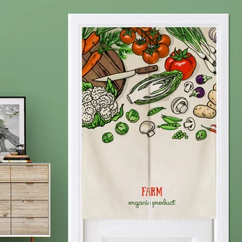 

Nordic style fabric partition decoration home kitchen vegetable bathroom curtain toilet half Cloth curtain