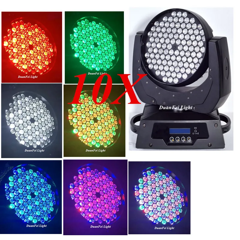 10 шт./лот высокая яркая светодиодная шайба вращающаяся головка rgbw 108x3 Вт моющаяся