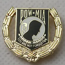 Свяжитесь с нами с принтом «USA Army Pow Миа в плену военный головной убор значок-шпилька на лацкан