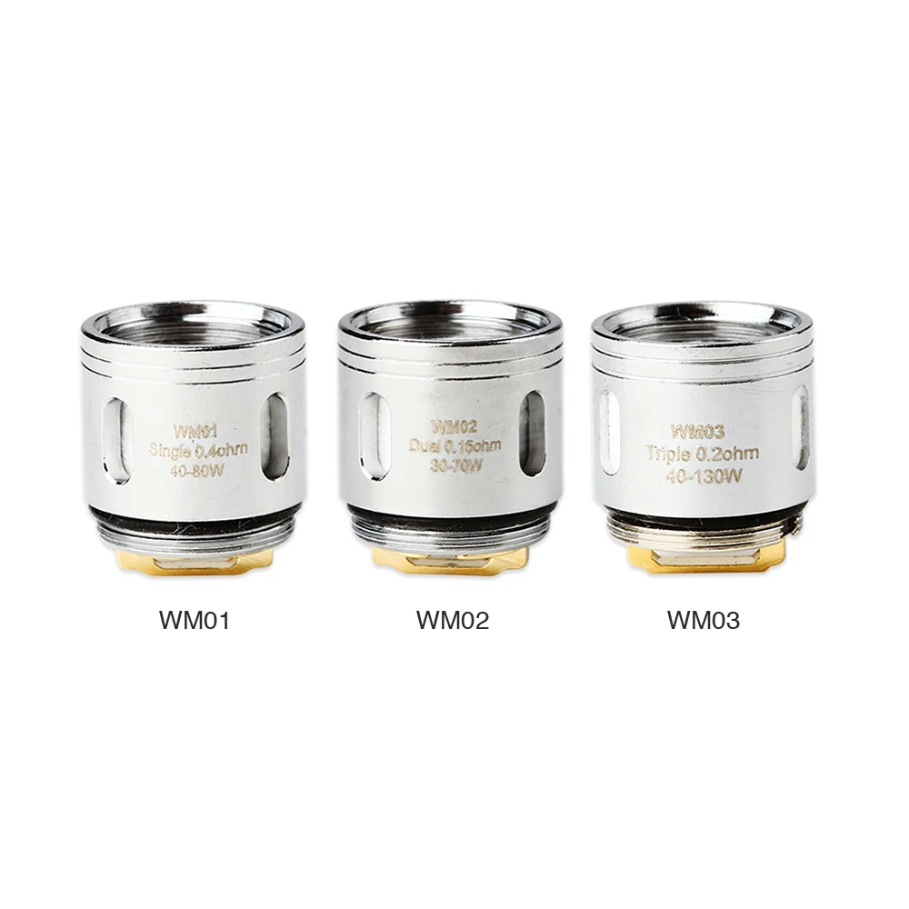 5 шт. оригинальный WISMEC WM катушка 0.15ohm/0.2ohm/0.4ohm испаритель Vape фильтр WM01/02/WM03 для Gnome