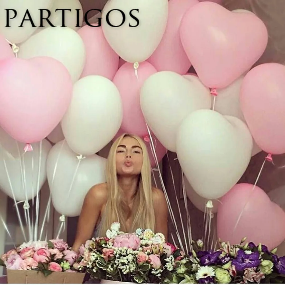 

100Pcs/lot 2.2g Latex Balloons Heart Shaped Multicolor Baloon Hot Globos Birthday Wedding Festival Party Decoration Baloes