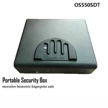 

Portable Security Box Fingerprint and Key Lock 2 in 1 Safes For Money Valuables Jewelry Pistol Storage Car Safety Box OS550SDT