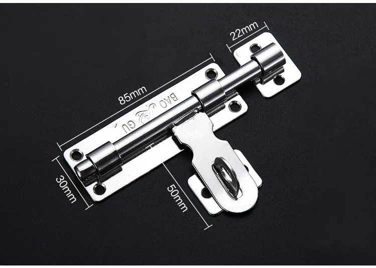 Нержавеющая сталь двери слайд замок защелка безопасности раздвижной замок дома ворота оборудование безопасности двери болты 4 размера на выбор