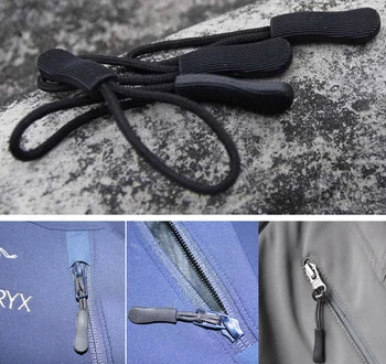 Zipper Pull Puller End Fit Rope Tag Fixer Zip Cord Tab Replacement Clip Broken Buckle Travel Bag Suitcase Clothes Tent Backpack