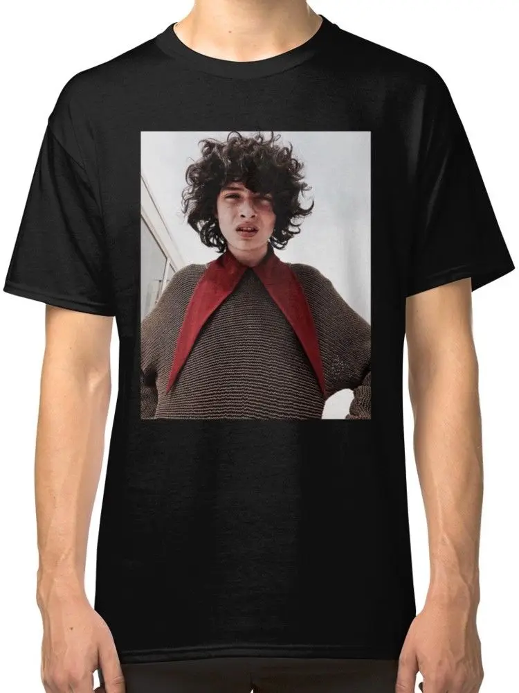 

Gildan Finn Wolfhard Men's Black Tees T-Shirt Clothing
