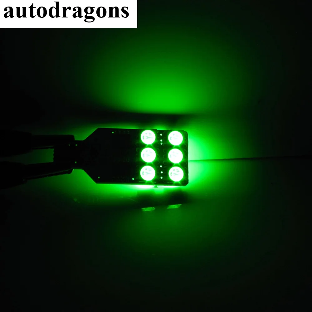 2X T10 921 High Power RGB LED Multi-Color Parking Interior Light Bulbs+Remote