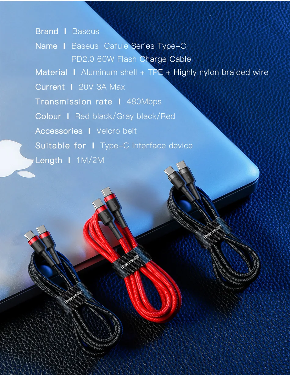 Baseus 3A usb type-C кабель для USB C кабель для iPad Pro Xiaomi Mix 3 huawei mate 20 Pro Oneplus 6t 6 PD кабель для быстрой зарядки type-C