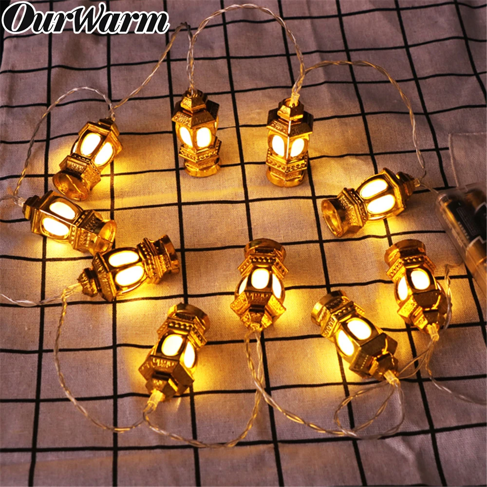 

OurWarm 160cm Eid Mubarak Led Light Strip Ramadan Decoration Led String Light Battery Powered Muslim Islam EID Party Supplies