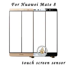 Черный Белый Передняя Стеклянная Линза + Сенсорный Экран Digitizer Для Huawei Mate 8 Замена для ЖК-Экран Мобильного Телефона Чехол