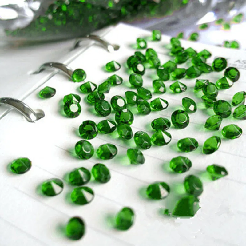 

4.5mm,1000 pcs Acrylic Crystal Green Diamond wedding invitations, weddding supplies, Crystal Wedding Decoration,