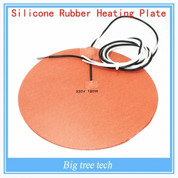 

Delta Kossel 3D printer DIY 200 mm round silicon rubber heating plate film mat 220V120W Round Silicone Rubber Heater Mat 200mm