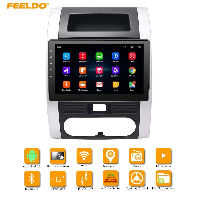 FEELDO 10 2inch HD Android 6 0 Quad Core font b Car b font Media Player